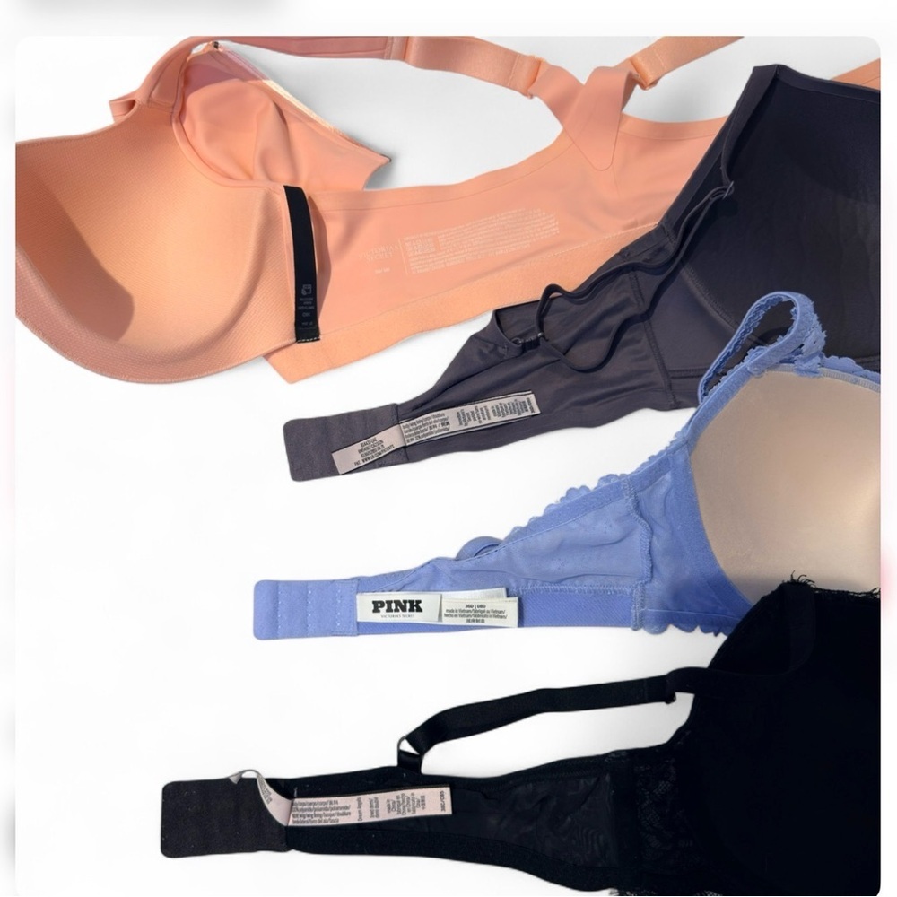 Bundle Deal* PINK Victoria's Secret Bra Set - Black, Purple, Peach, Light Blue - Picture 4 of 5